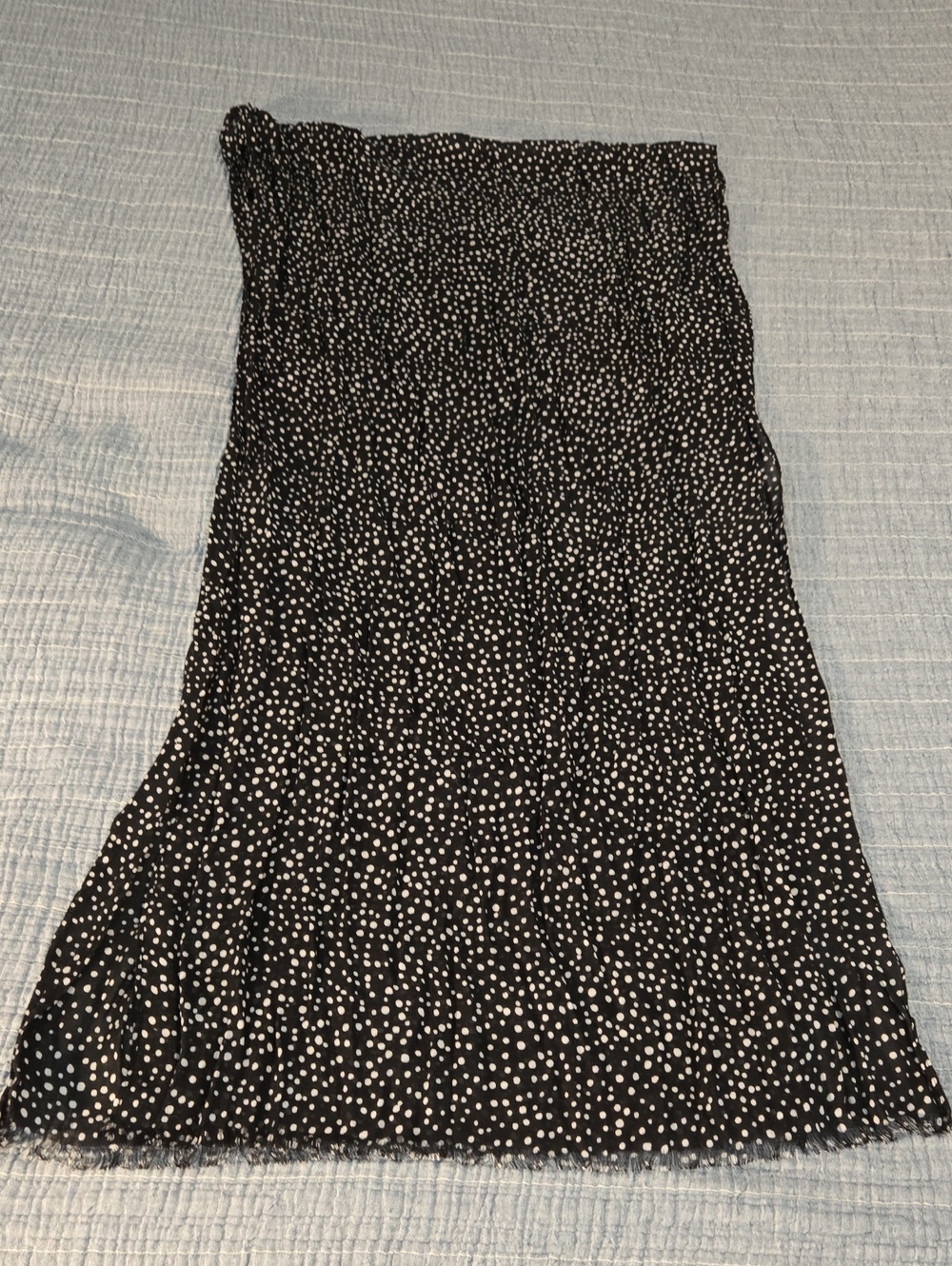 Vintage Black and White Polka Dot Scarf